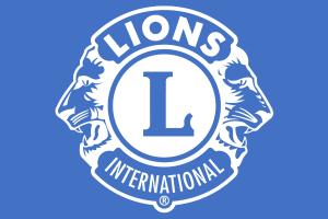 Lions Logo weiß auf blauen Hintergrund